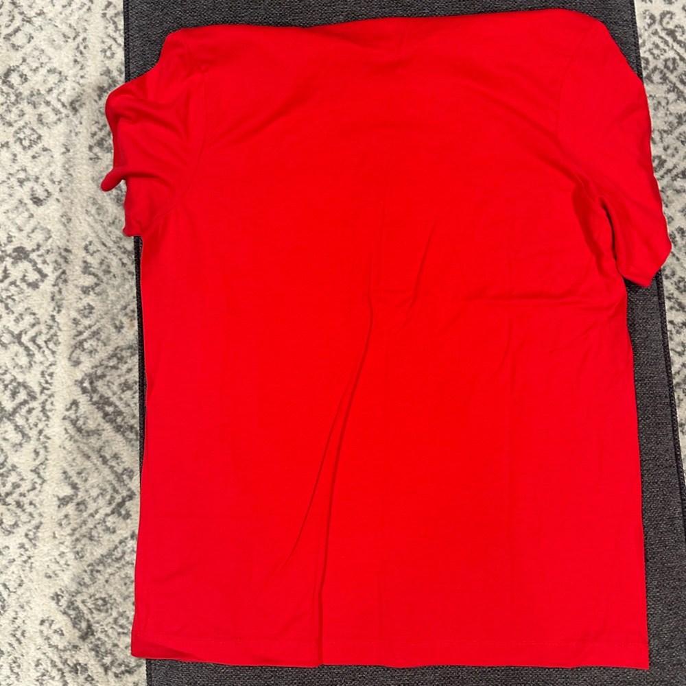 Nike Red Tee with White Logo - Picture 3 of 3